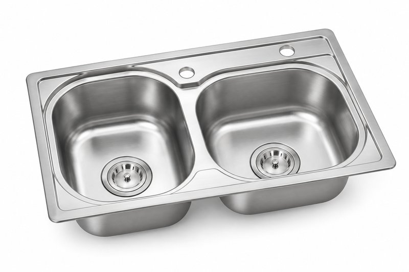 Chậu Rửa Bát Inox 2 Hố Gorlde B-209