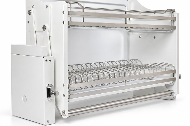 Giá Bát Nâng Hạ Eurogold EUI160 2 Tầng Trợ Lực Tủ 600mm