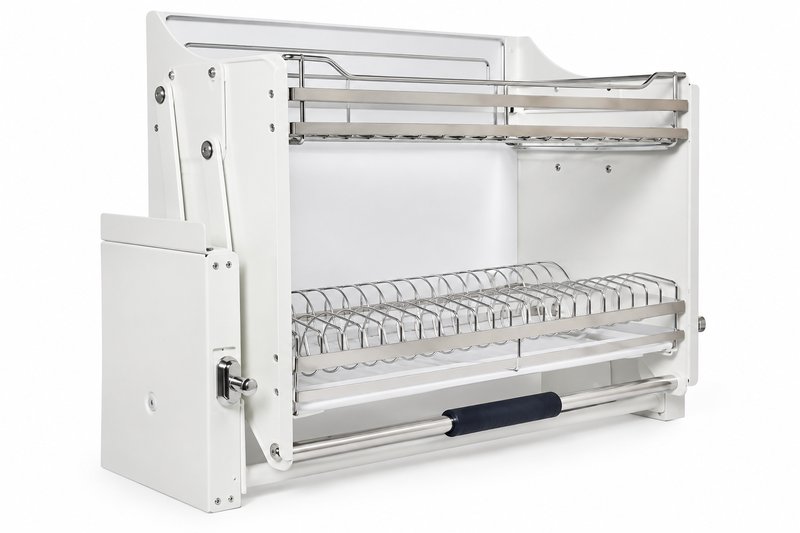 Giá Bát Nâng Hạ Eurogold EUI160 2 Tầng Trợ Lực Tủ 600mm