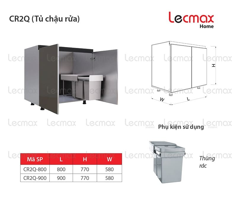 Tủ Chậu Rửa Lecmax Home CR2Q
