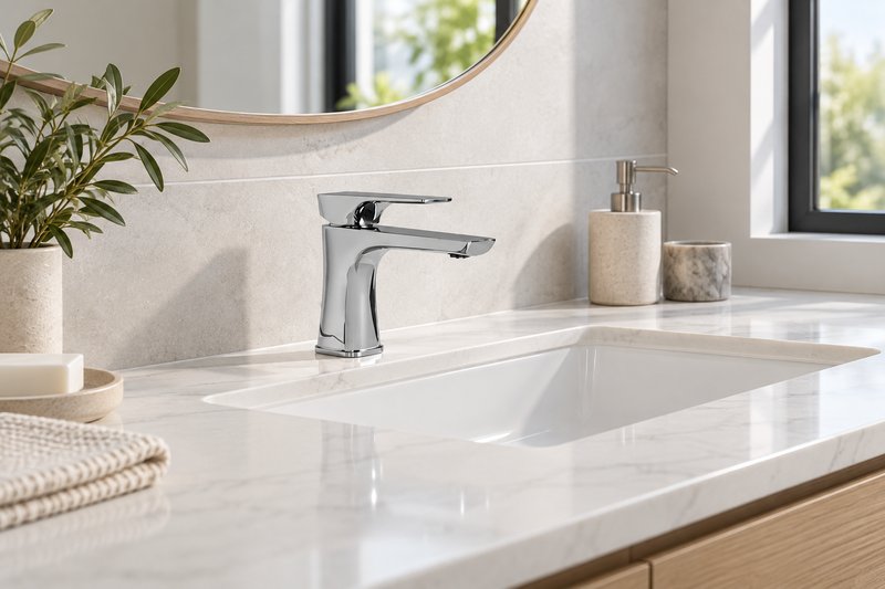 Vòi Lavabo Nóng Lạnh Viglacera VG143 Đồng Mạ Crom